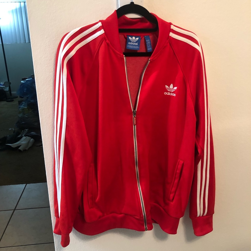 Red Adidas Tracksuit Jacket
